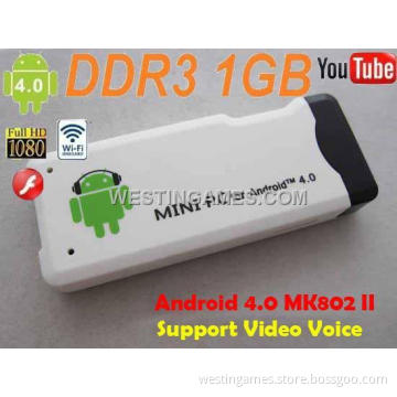 New Mk802 Android 4.0 Mini PC Google TV Player W/ WiFi / 1.5GHz 1g RAM 4G ROM / HDMI - White/Black